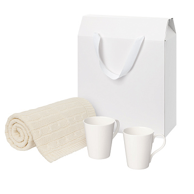 Подарочный набор Vesta, Fado, бежевый в коробке-пакете (две фарфоровых кружки) (Белый)