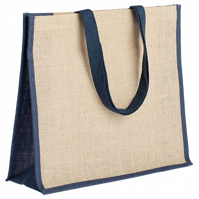 Холщовая сумка для покупок Bagari с черной отделкой (Неокрашенный)