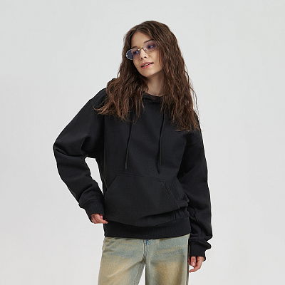 Худи релакс унисекс ADVENTURE, черный, размер XS/S