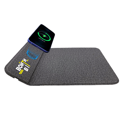 Коврик для мышки с беспроводной зарядкой Gratto, черный