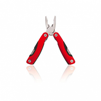 Мультитул BLAUDEN, нержавеющая сталь, пластиковая ручка, 12 функций  (Красный)