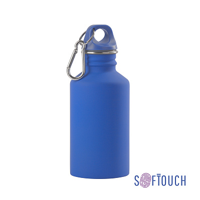 Бутылка для воды "Финиш", покрытие soft touch 500 мл  (Синий)