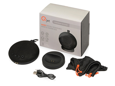 Водоустойчивая портативная колонка Magnus с магнитной зарядной станцией