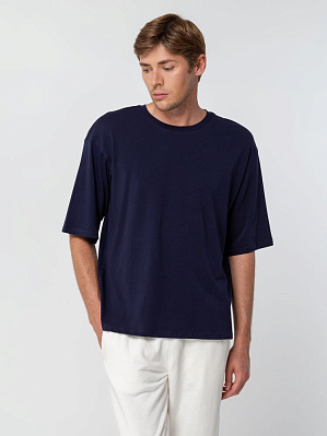 Футболка унисекс оверсайз Street Vibes, темно-синяя (Тёмно-синий)