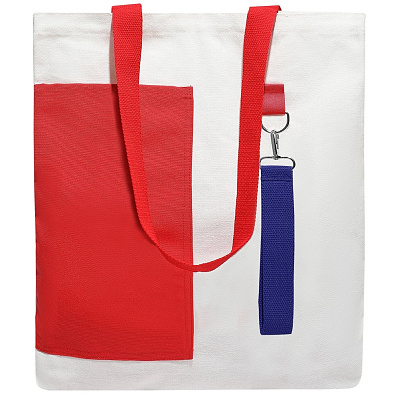 Сумка для покупок BANSHEE TO GO 325 г/м², красная/синяя (Красный/синий)