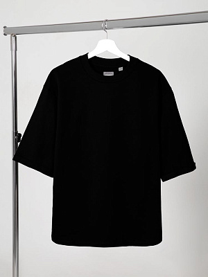 Футболка оверсайз унисекс Kosmos 2.0, черная (Чёрный)