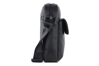 Сумка наплечная мужская BUGATTI Rico, черный, полиуретан, 19 x 7 x 21 см