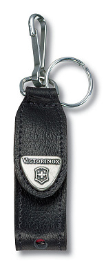 Чехол VICTORINOX для ножей-брелоков c LED 58 мм, с кольцом для ключей, кожаный, чёрный (Черный)