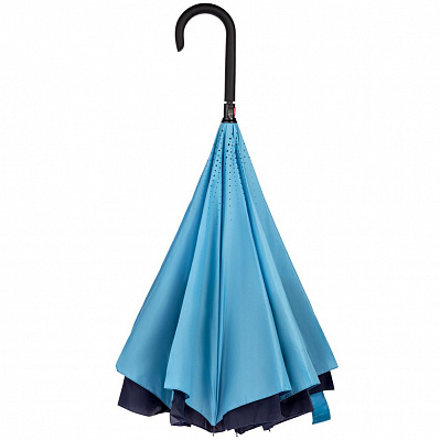 Зонт наоборот Style, трость, сине-красный (Синий)