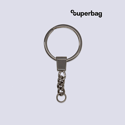 Кольцо с цепочкой Ring для обвеса, L=7см (чёрный никель) (Чёрный никель)