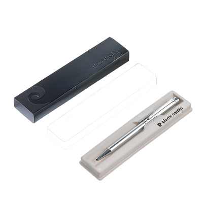 Ручка шариковая Pierre Cardin CRYSTAL,  цвет - серебристый. Упаковка Р-1.