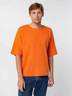 Футболка унисекс оверсайз Street Vibes, бежевая (Оранжевый)