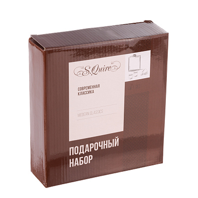 Набор S.Quire фляга серебристая 0,27 л, 4 стопки, воронка из стали, чехол из искусственная кожи