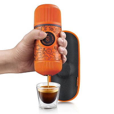 Ручная мини-кофемашина WACACO Nanopresso Tattoo Orange