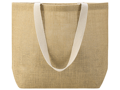 Сумка Jute джутовая с широким дном и карманом