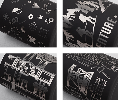 Кружка с карабином "Юта" 300 мл, покрытие soft touch, черный