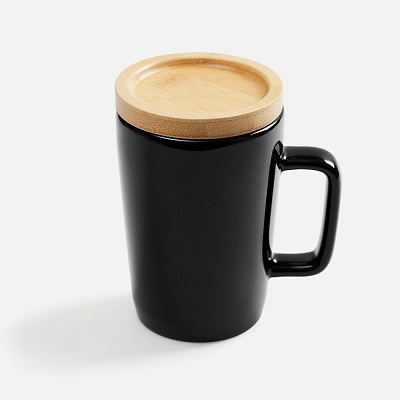 Кружка Vierra с крышкой-костером, черная (Чёрный)