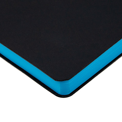 Ежедневник Bookmark, недатированный, черный с голубым