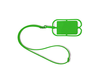 Силиконовый шнурок DALVIK с держателем мобильного телефона и карт (Зеленый)