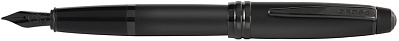 Перьевая ручка Cross Bailey Matte Black Lacquer, перо F. Цвет - черный. (Черный)