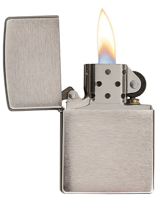 Зажигалка ZIPPO Armor™ c покрытием Brushed Chrome, латунь/сталь, серебристая, матовая, 38x13x57 мм