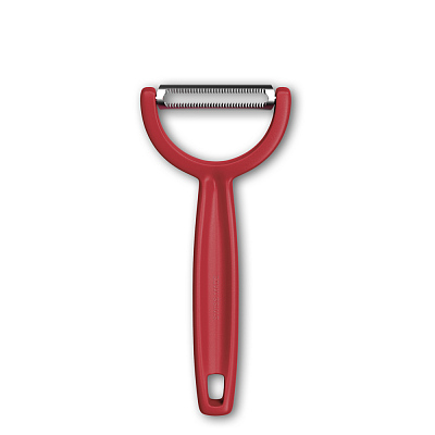 Овощечистка VICTORINOX YPSO, серрейторное лезвие из нержавеющей стали, красная