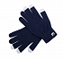 Перчатки сенсорные DESPIL, полиэстер RPET,темно-синие - Фото 1