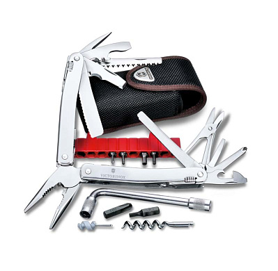 Мультитул VICTORINOX SwissTool Spirit XC Plus 105 мм 37 функций в кожаным чехле