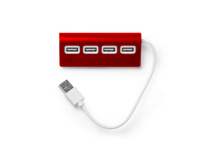USB хаб PLERION (Красный)