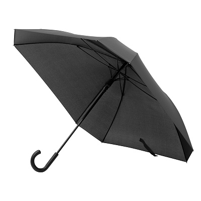 Зонт-трость с квадратным куполом Mistral  (Черный)