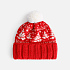 Шапка Holidale, красная с молочным - Фото 1