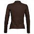 Рубашка поло женская с длинным рукавом Podium 210 шоколадно-коричневая - Фото 2