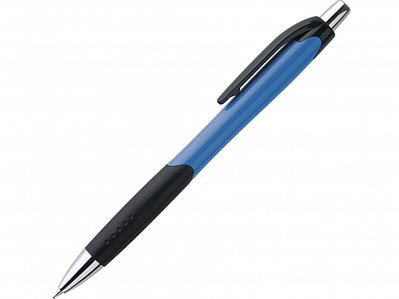 Ручка пластиковая шариковая с противоскользящим покрытием CARIBE (Синий)