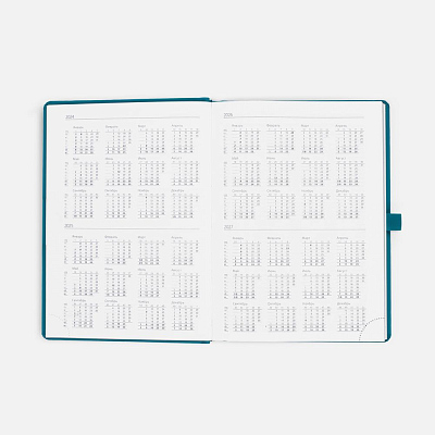 Ежедневник Favor, недатированный, бирюзовый