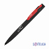 Ручка шариковая "Lip", покрытие soft touch, черный с красным - Фото 1