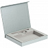 Коробка Memo Pad для блокнота, флешки и ручки, серебристая - Фото 1