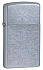 Зажигалка ZIPPO Slim® с покрытием Street Chrome™, латунь/сталь, серебристая, матовая, 29x10x60 мм - Фото 1