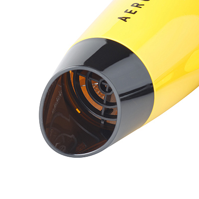 Фен DEWAL BEAUTY Aero Yellow, дорожный, жёлтый, 1400 Вт, 1 насадка
