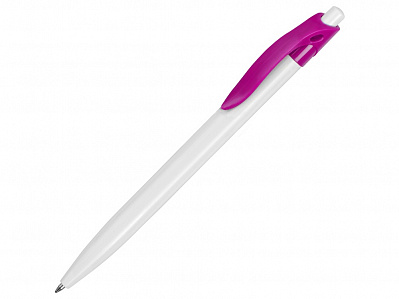 Ручка пластиковая шариковая Какаду (Белый/фуксия)