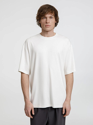 Футболка оверсайз унисекс Lavinia, черная (Белый)