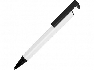 Ручка-подставка металлическая Кипер Q (Белый/черный)
