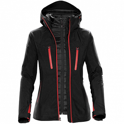 Куртка-трансформер женская Matrix, черная с красным (Красный)