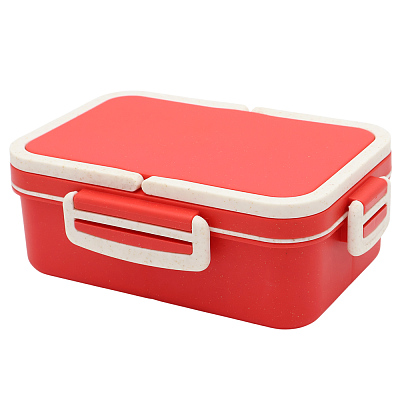 Ланчбокс (контейнер для еды) Inar из пшеничного волокна, красный.