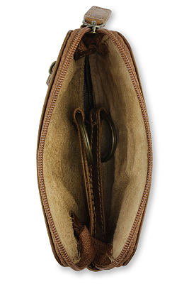 Ключница KLONDIKE MOUNTAIN «Tommy», натуральная кожа в коньячном цвете, 12,5 х 7,5 х 1,5 см