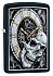 Зажигалка ZIPPO Skull Clock с покрытием Black Matte, латунь/сталь, чёрная, матовая, 38x13x57 мм - Фото 1