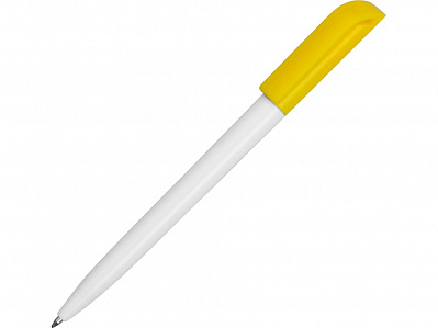 Ручка пластиковая шариковая Миллениум Color CLP (Белый/желтый)