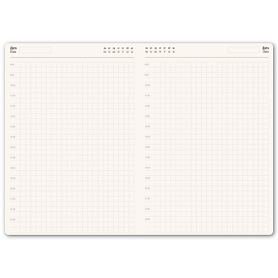 Ежедневник недатированный Tony, А5, красный, кремовый блок в клетку