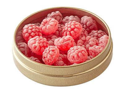 Карамель леденцовая со вкусом малины в банке