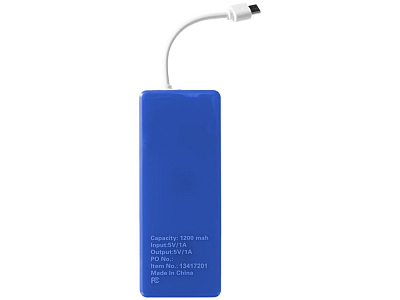 Портативное зарядное устройство Current, 1200 mAh