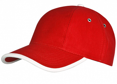 Бейсболка Unit Trendy, красная с белым (Красный)